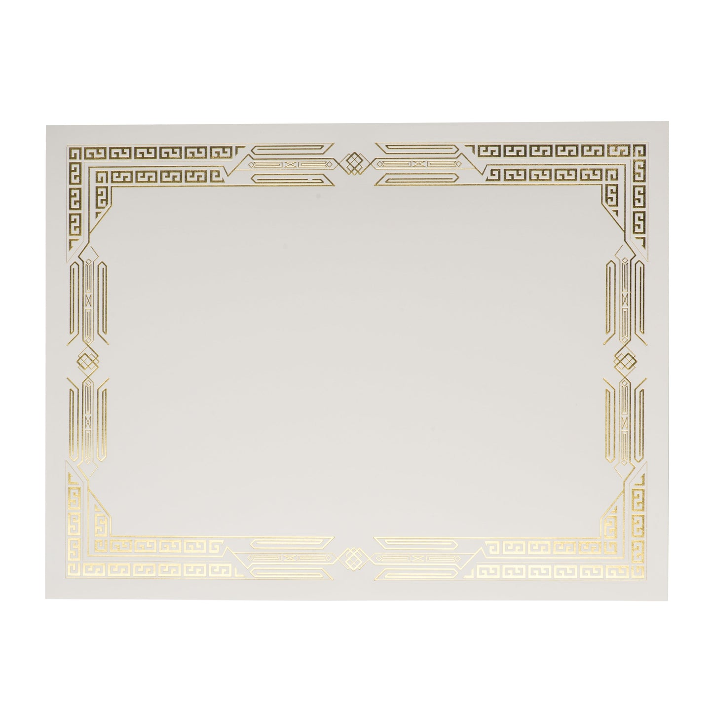 St. James® Premium Weight Certificates, Jazz Design, Gold Foil, Ivory, 65 lb, 8.5 x 11", Pack of 15, 83419