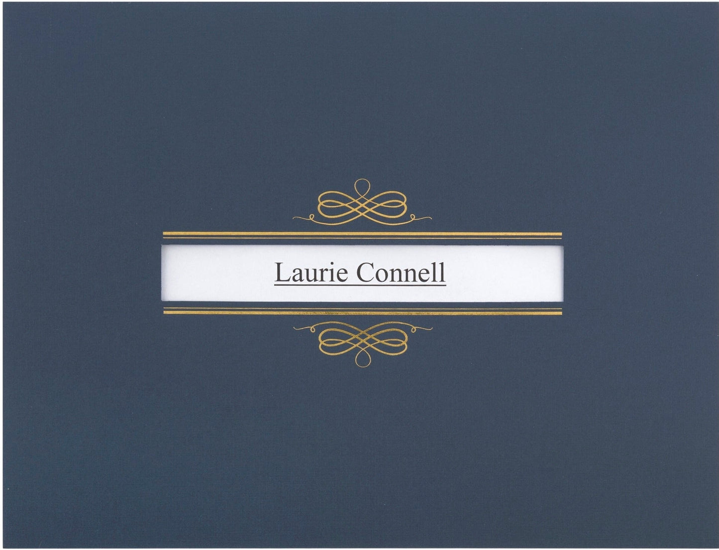 St. James® Certificate Holders with Window, Linen, Navy Blue, Pack of 5, 83538