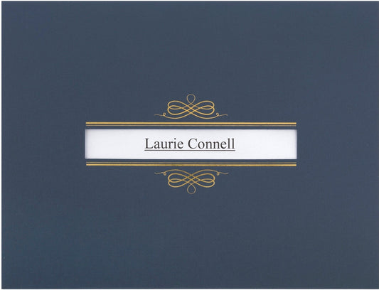 St. James® Certificate Holders with Window, Linen, Navy Blue, Pack of 5, 83538