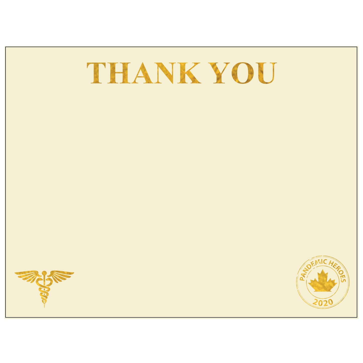 St. James® Premium Weight "Thank You 2020" Certificates, Gold Foil, Ivory, 65 lb, 8.5 x 11", Pack of 25