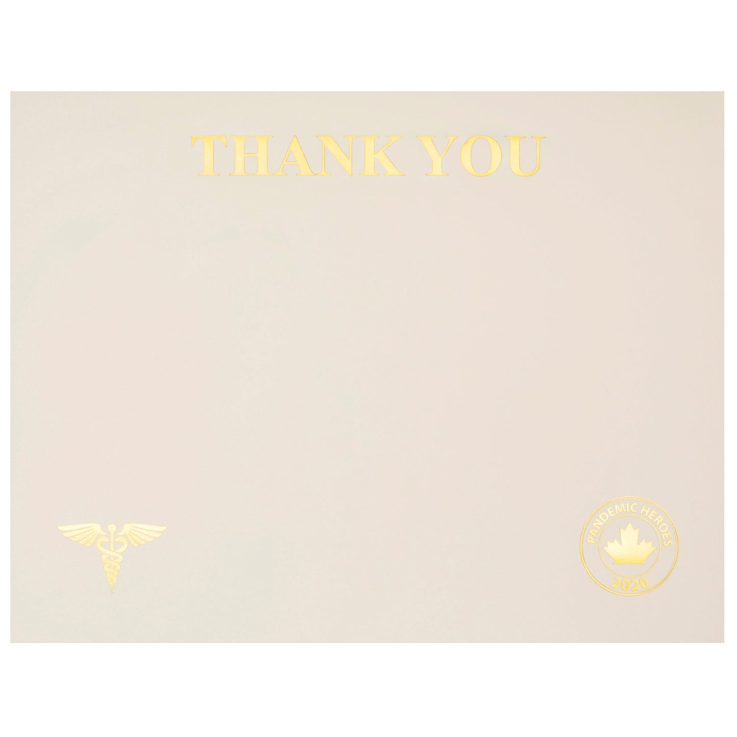 St. James® Premium Weight "Thank You 2020" Certificates, Gold Foil, Ivory, 65 lb, 8.5 x 11", Pack of 25