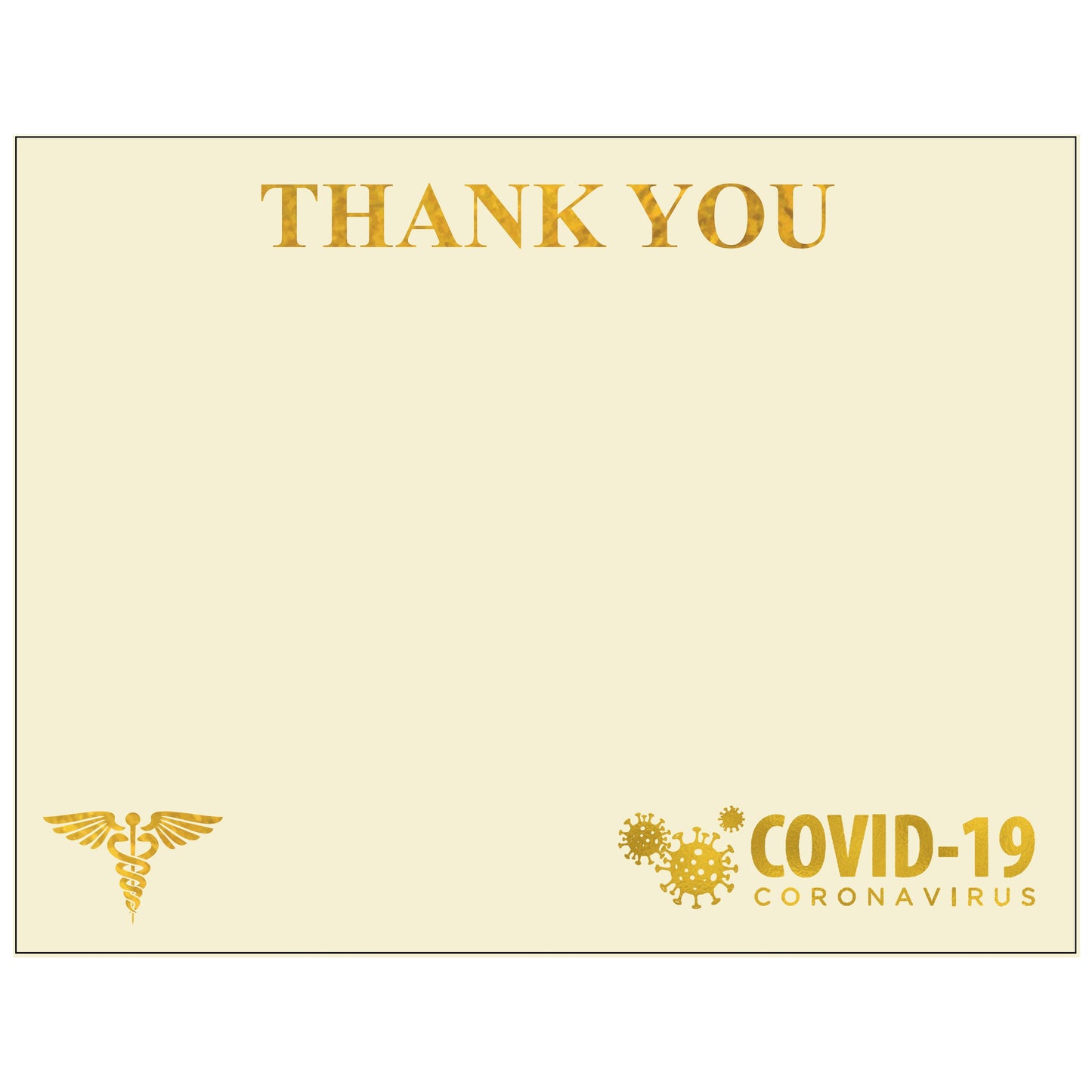 St. James® Premium Weight "Thank You" Certificates, Gold Foil, Ivory, 65 lb, 8.5 x 11", Pack of 25