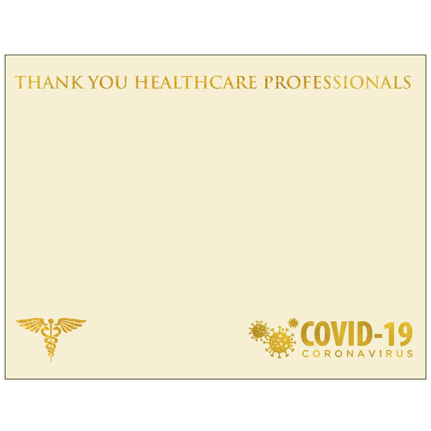 St. James® Premium Weight "Healthcare Professionals" Certificates, Gold Foil, Ivory, 65 lb, 8.5 x 11", Pack of 25