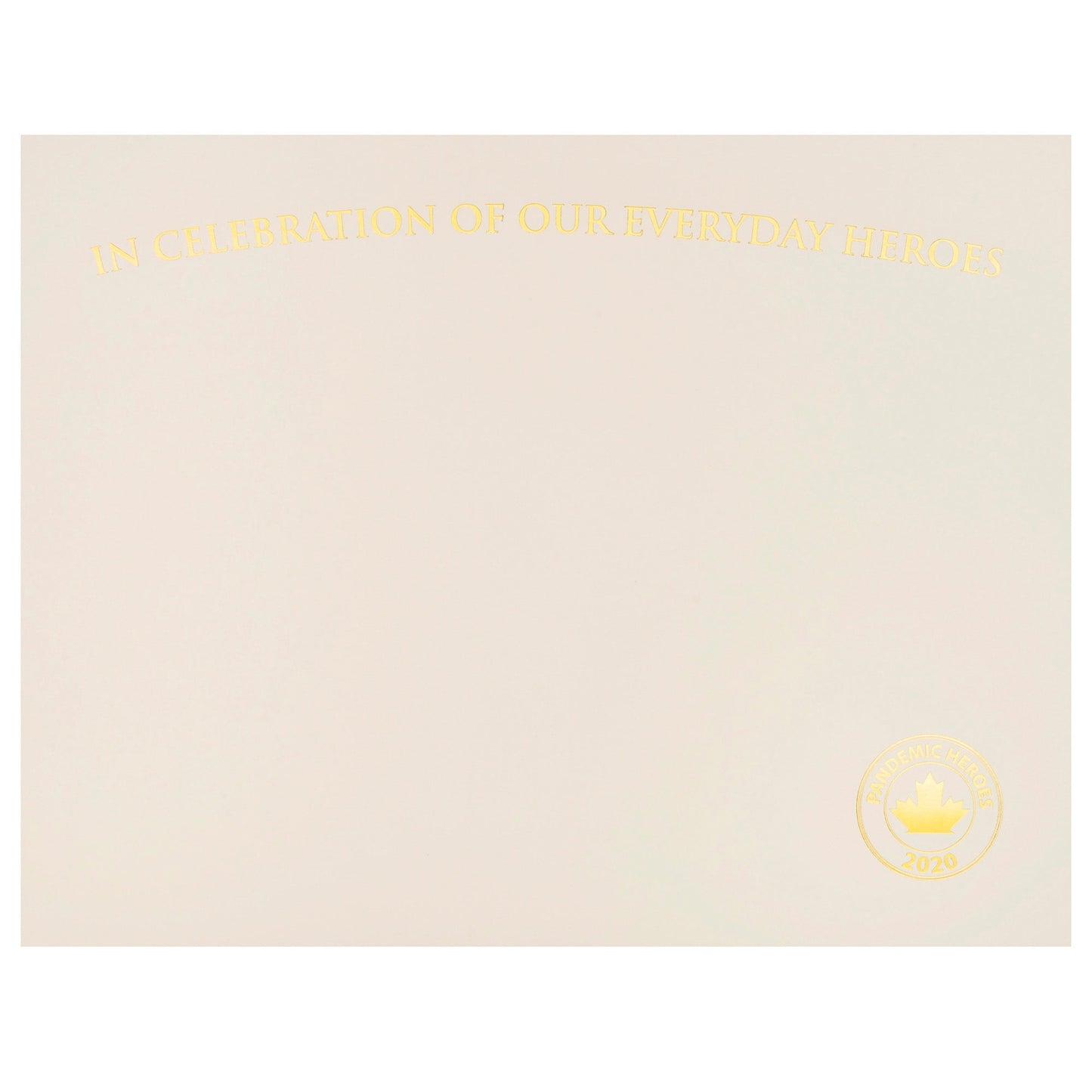 St. James® Premium Weight "Everyday Heroes" Certificates, Gold Foil, Ivory, 65 lb, 8.5 x 11", Pack of 25