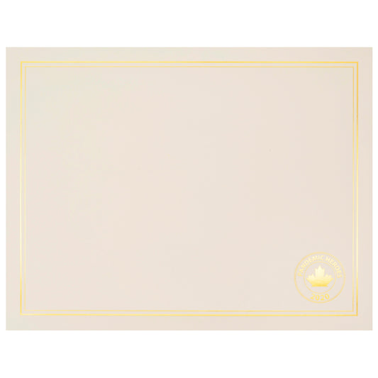 St. James® Premium Weight "Pandemic Heroes" Certificates, Gold Foil, Ivory, 65 lb, 8.5 x 11", Pack of 25