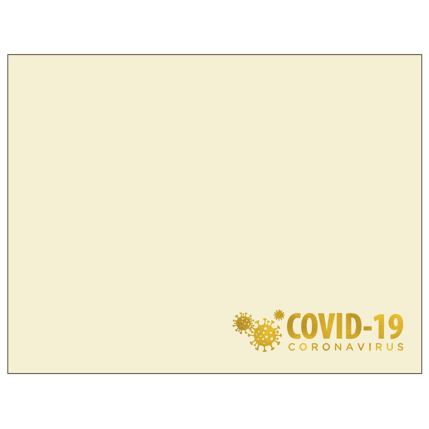 St. James® Premium Weight COVID-19 Certificates, Gold Foil, Ivory, 65 lb, 8.5 x 11", Pack of 25