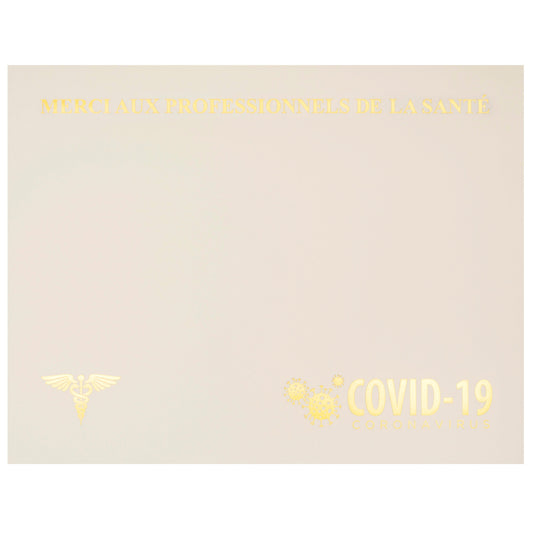 St. James® Premium Weight "Professionnels de la santé" Certificates, Gold Foil, Ivory, 65 lb, 8.5 x 11", Pack of 25