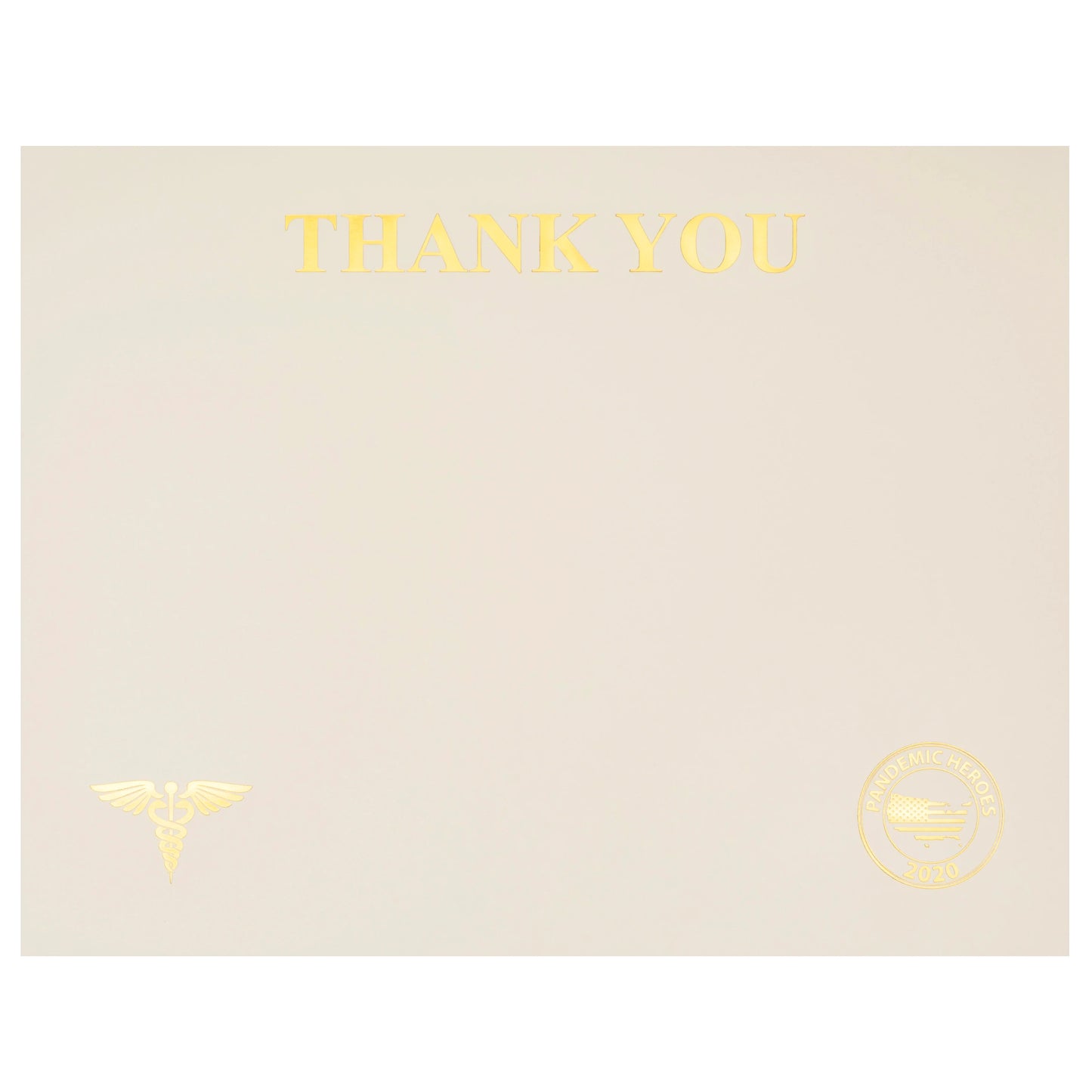 St. James® Premium Weight "Thank You" Certificates, Gold Foil, Ivory, 65 lb, 8.5 x 11", Pack of 25