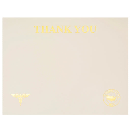 St. James® Premium Weight "Thank You" Certificates, Gold Foil, Ivory, 65 lb, 8.5 x 11", Pack of 25