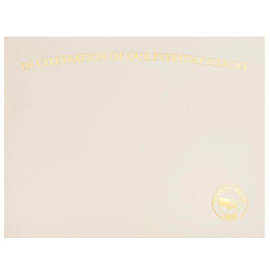 St. James® Premium Weight "Everyday Heroes" Certificates, Gold Foil, Ivory, 65 lb, 8.5 x 11", Pack of 25