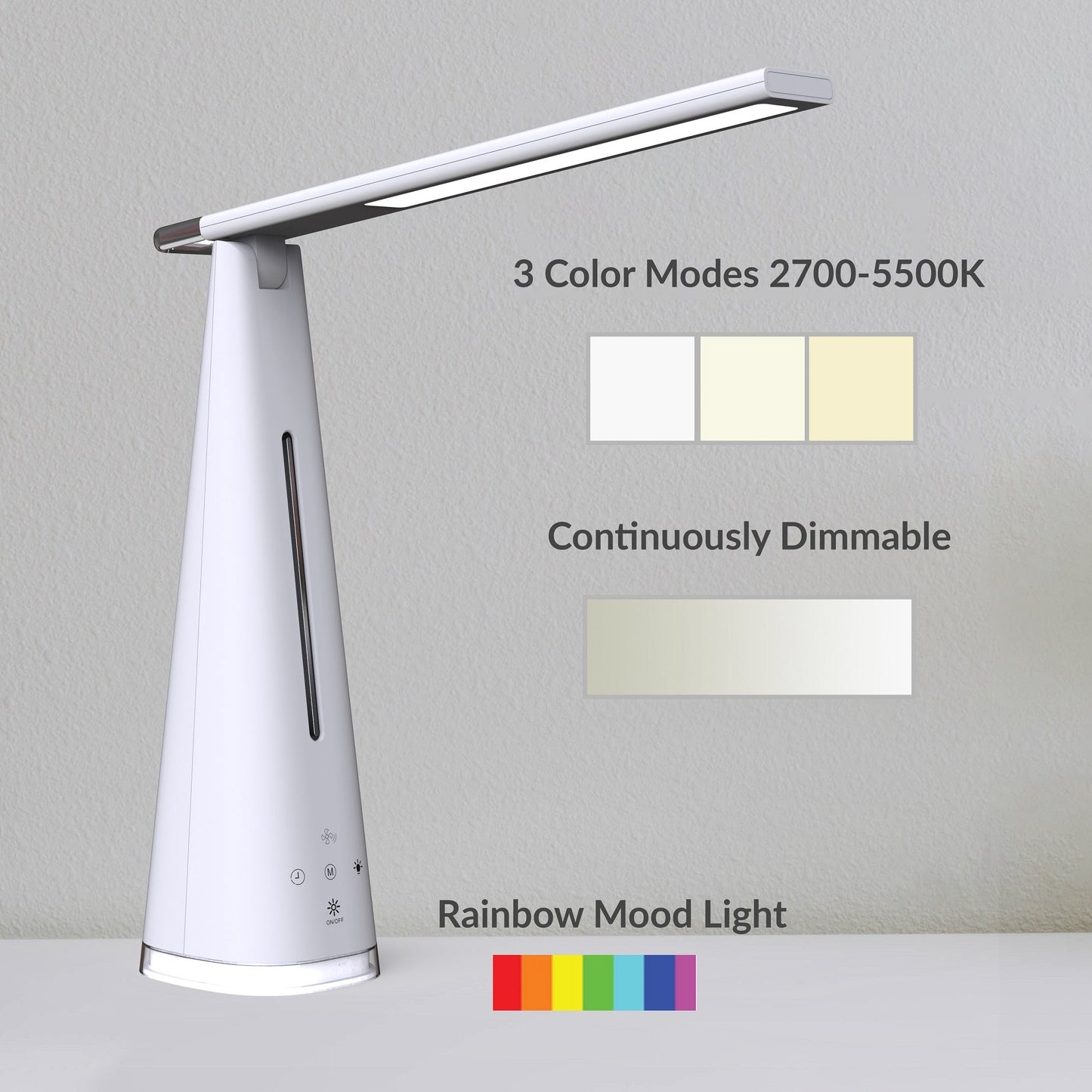 DAC® MP-331 LED Desk Lamp with HEPA Air Purifier and Mood Light