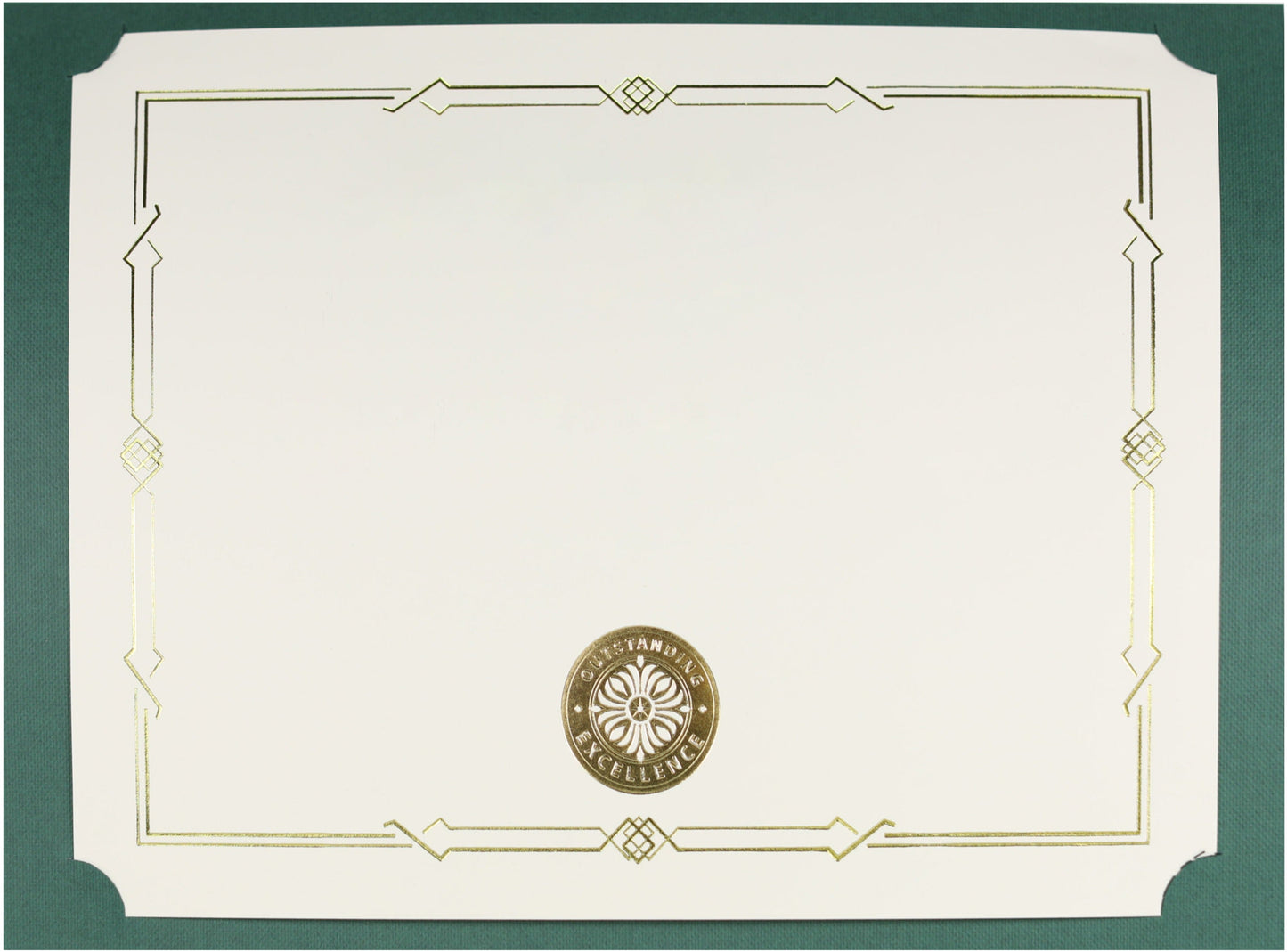 St. James® Certificate Holders/Document Covers/Diploma Holders, Green, Gold Award Seal with Blue Ribbon, Pack of 5, 83823