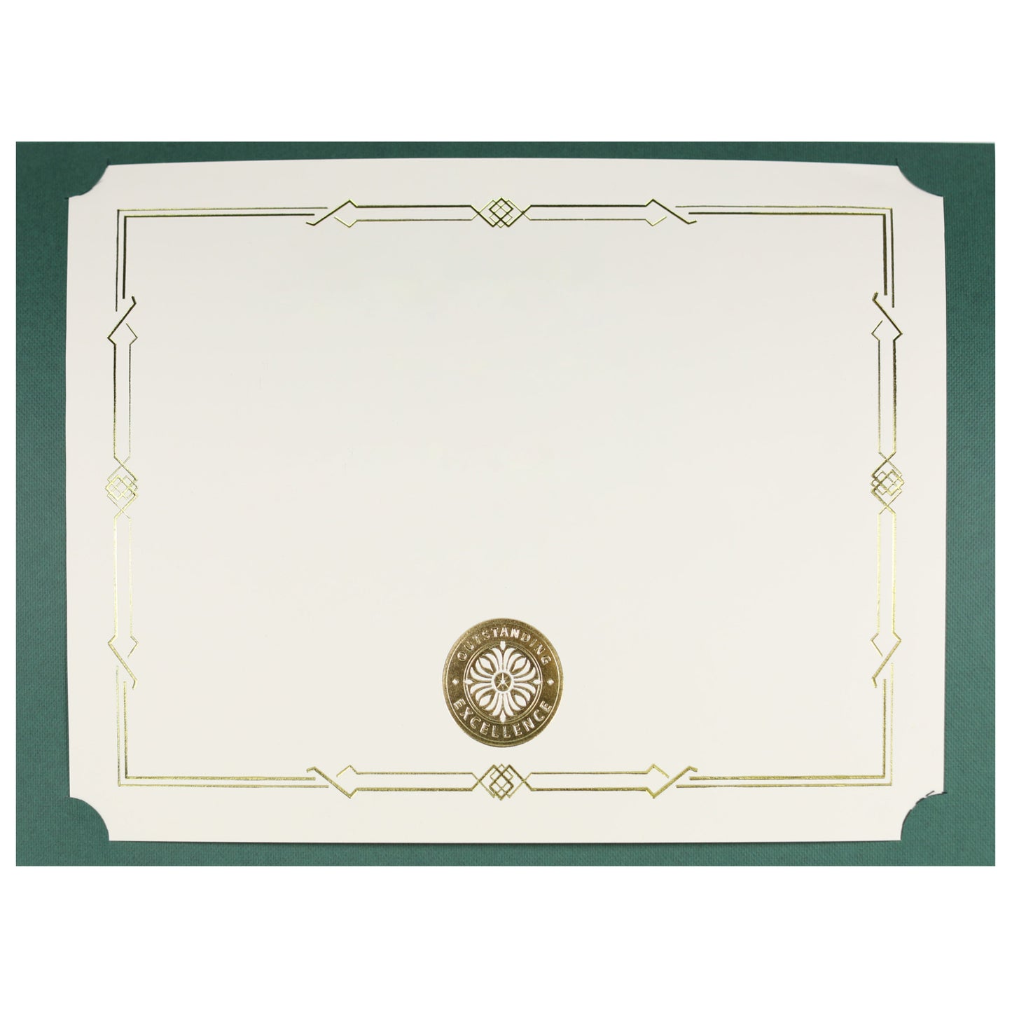 St. James® Certificate Holders/Document Covers/Diploma Holders, Green, Gold Award Seal with Red Ribbon, Pack of 5, 83824