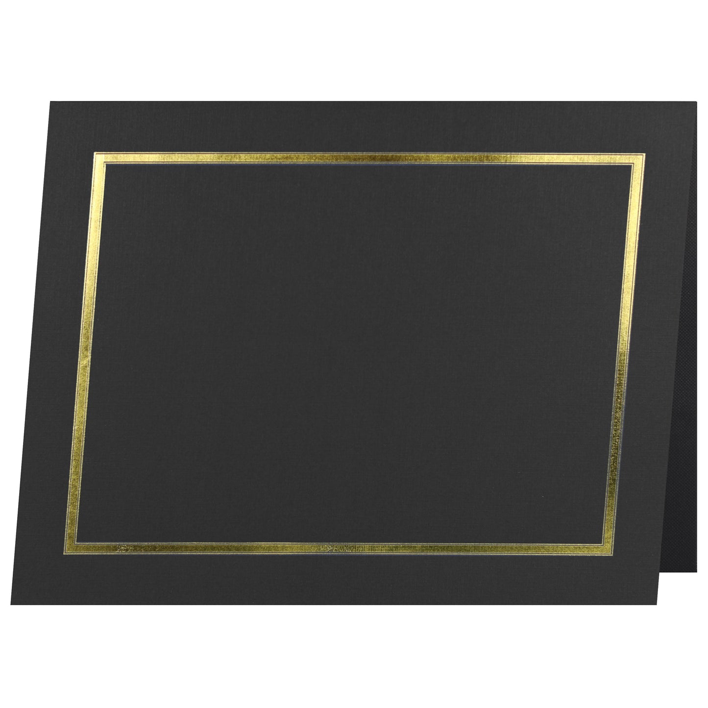 St. James® Certificate Holders/Document Covers/Diploma Holders, Black, Gold Foil Border, Linen Finish, Pack of 5, 83852