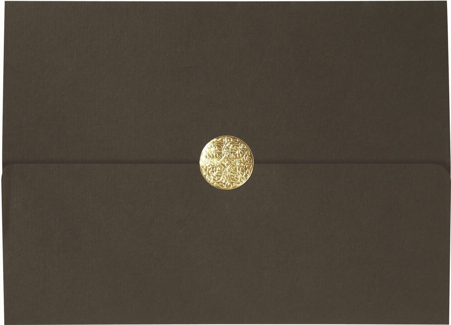 St. James® Elite™ Medallion Fold Certificate Holders, Black Linen with Gold Medallion, Pack of 5, 83564