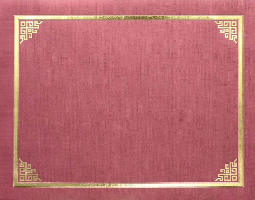 St. James® Certificate Holders/Document Covers/Diploma Holders, Red, Gold Foil Border, Linen Finish, Pack of 5, 83804