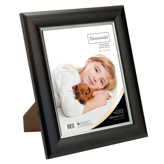 Picture Frame Photo Frame  8 X 10", Easy Insert, Satin Mocha, Tabletop Display/Wall Mount