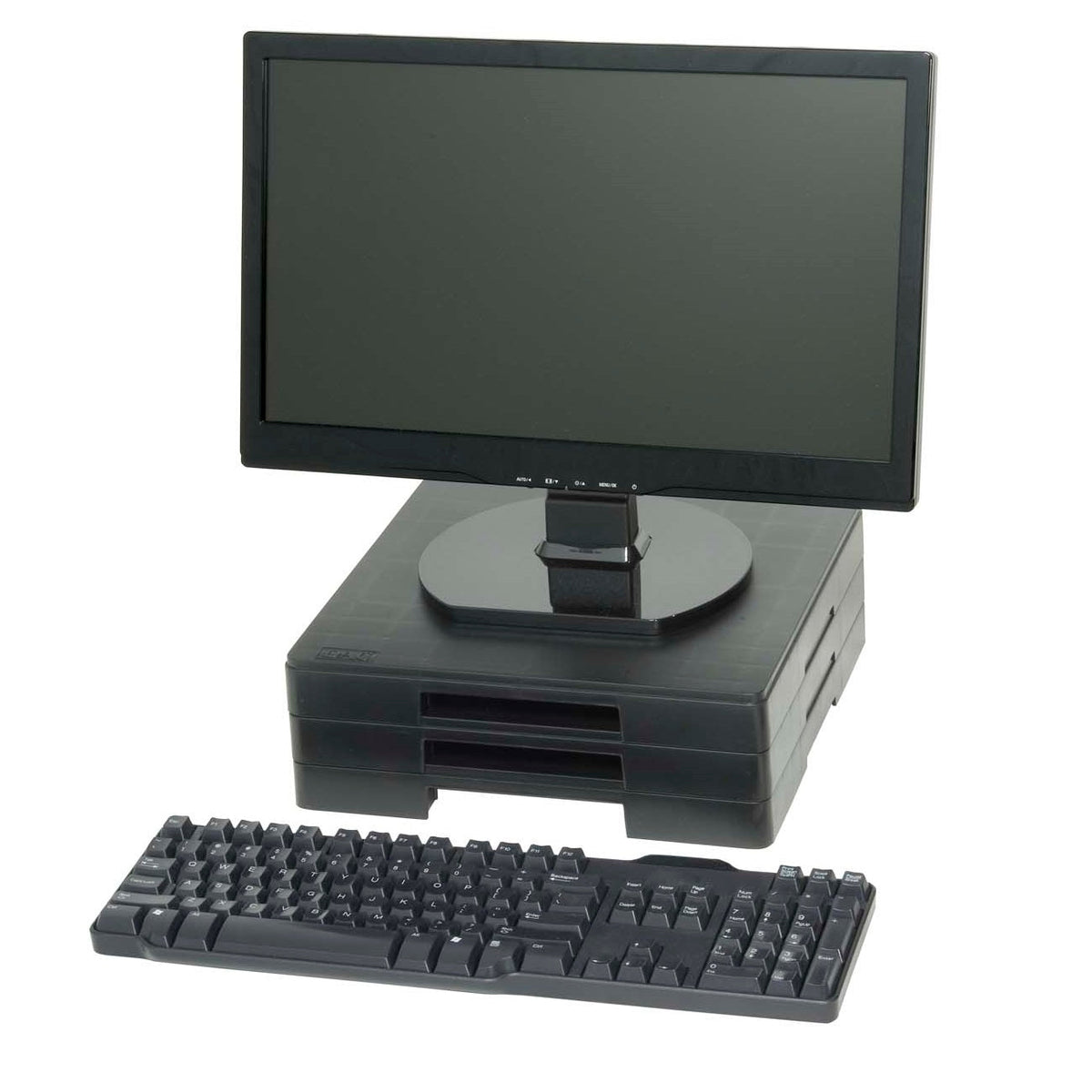 Dac Monitor Riser Blocks DAC® MP-106 Ergonomic Monitor Riser Block, Black – First Base Group USA