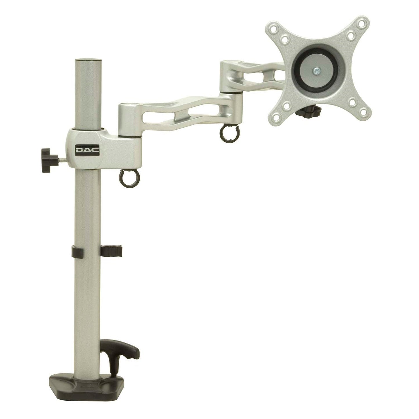 DAC® MP-199 Height Adjustable Articulating Single Monitor Arm, Silver