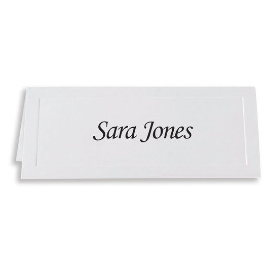 St. James® Overtures® Traditional Embossed Place Cards, White, Pack of 60