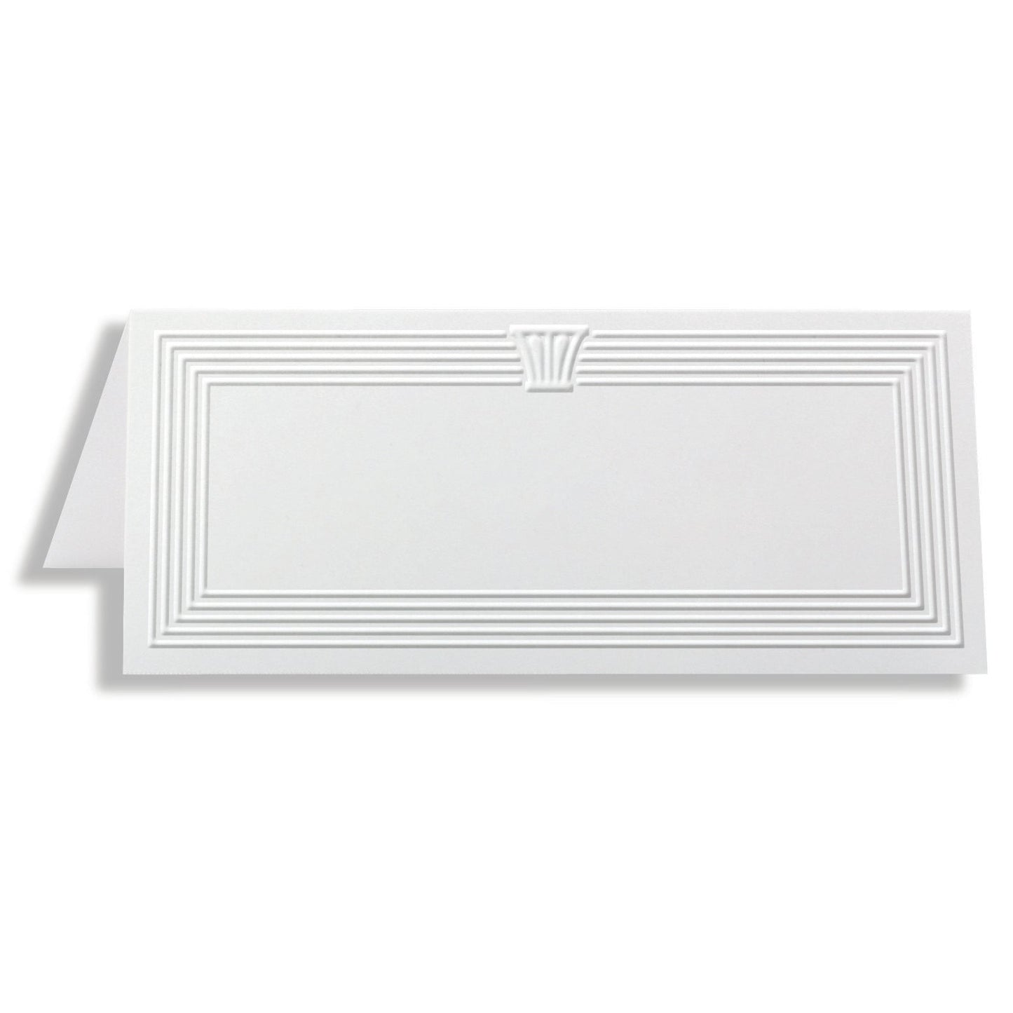 St. James® Overtures® Capital Embossed Place Cards, White, Fold to 1¾ x 4¼", Pack of 60