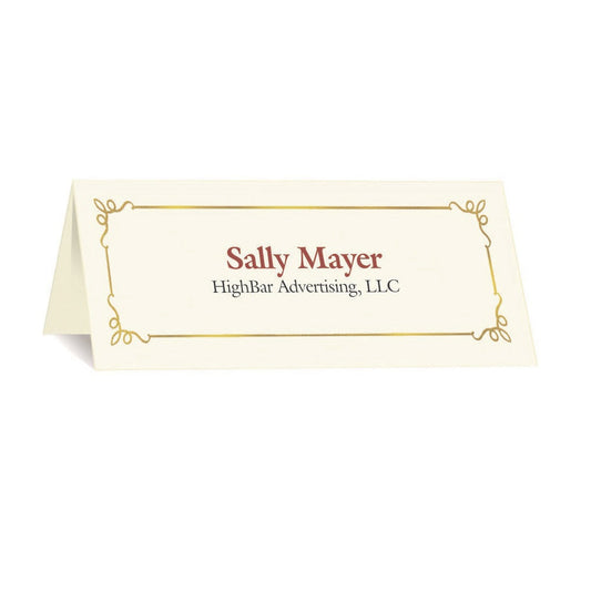 St. James® Overtures® Embassy Place Cards, Ivory, Gold Foil, Pack of 60