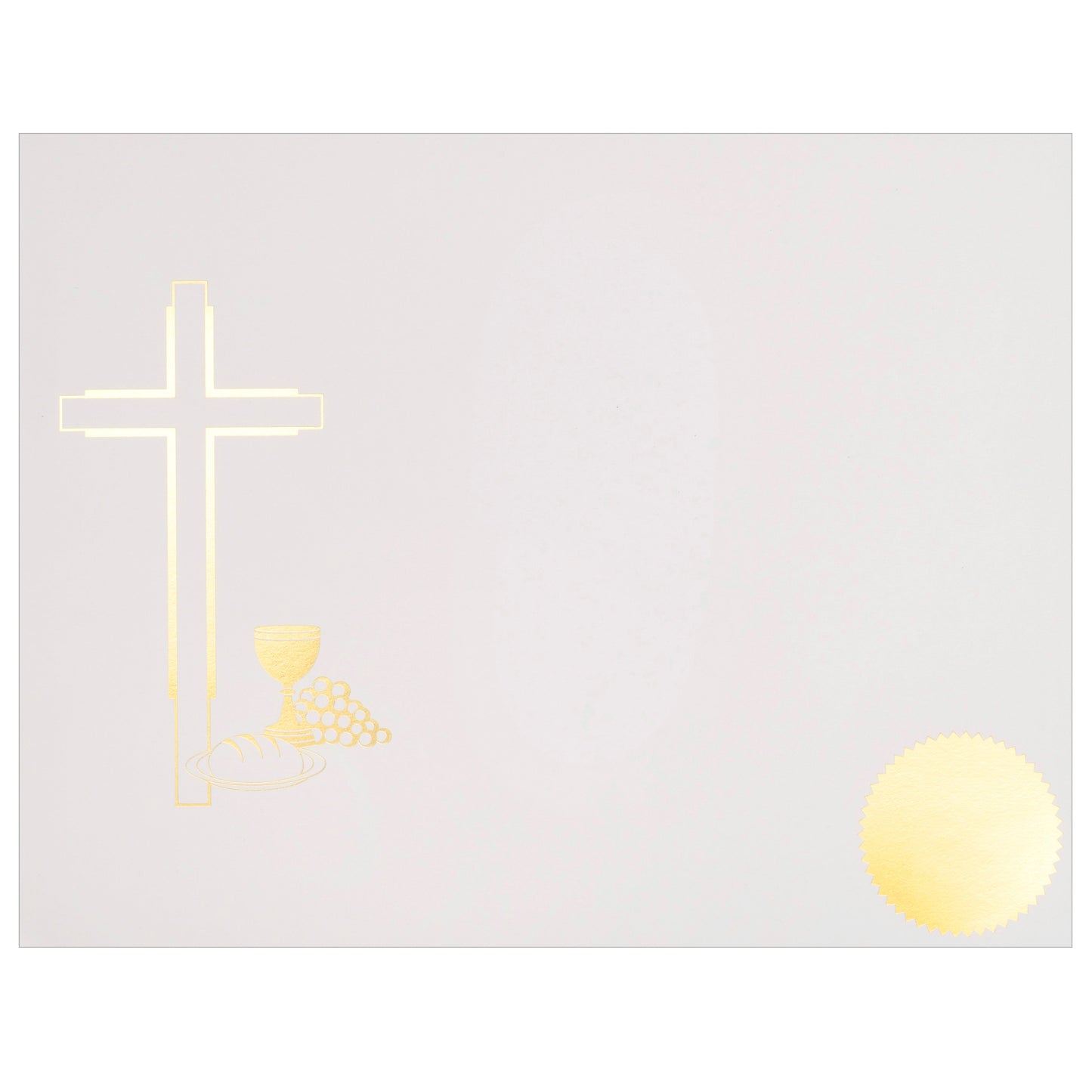 St. James® Religious Certificates - First Communion Certificates, Gold Foil, White Card Stock, Pack of 50