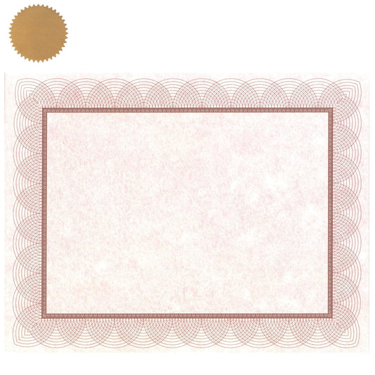 St. James® Certificates, 24 lb Paper, Regent Red w/ Gold Seals, Pack of 25