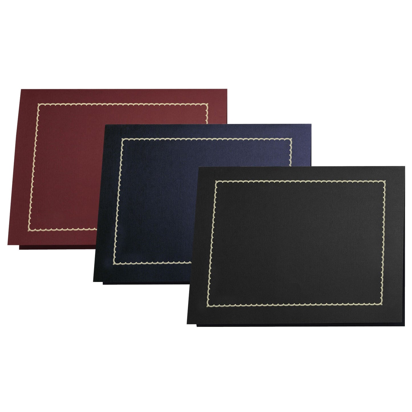 St. James® Classic Linen Certificate Holders with Gold Foil, Burgundy, Pack of 5