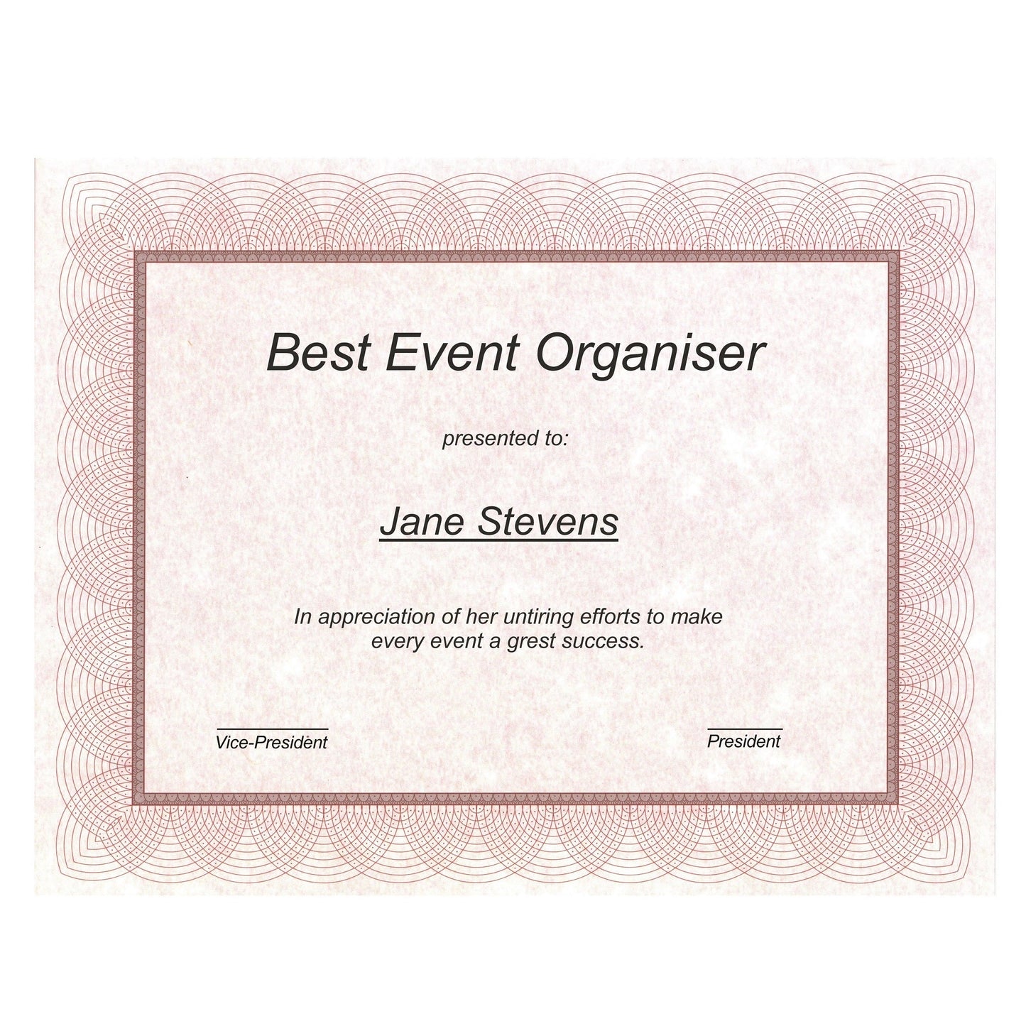 St. James® Certificates, 24 lb Paper, Regent Red, Pack of 100