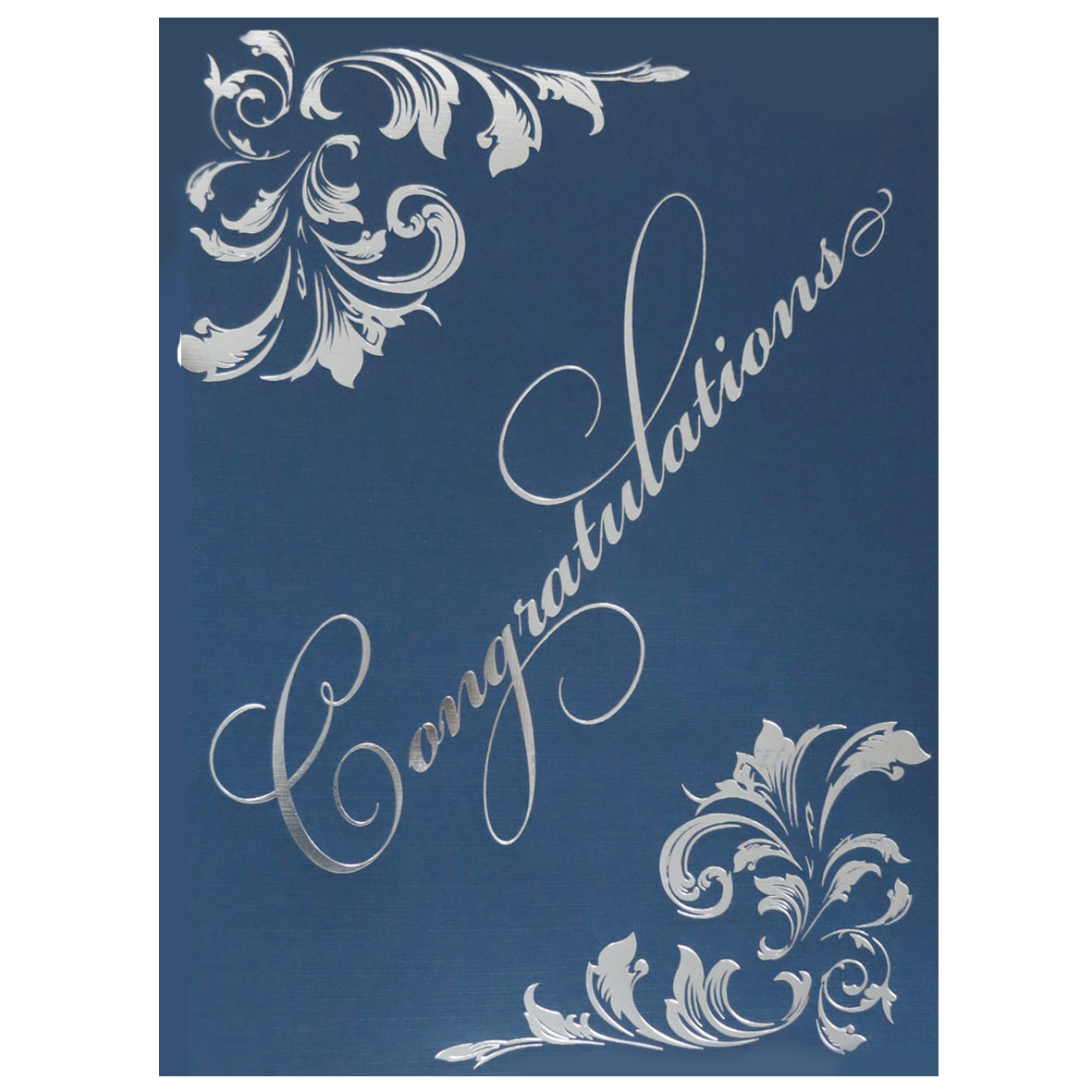 St. James® Certificate Holder with Gift Card Holder, Silver Foil Deco, Navy Blue, Pack of 5