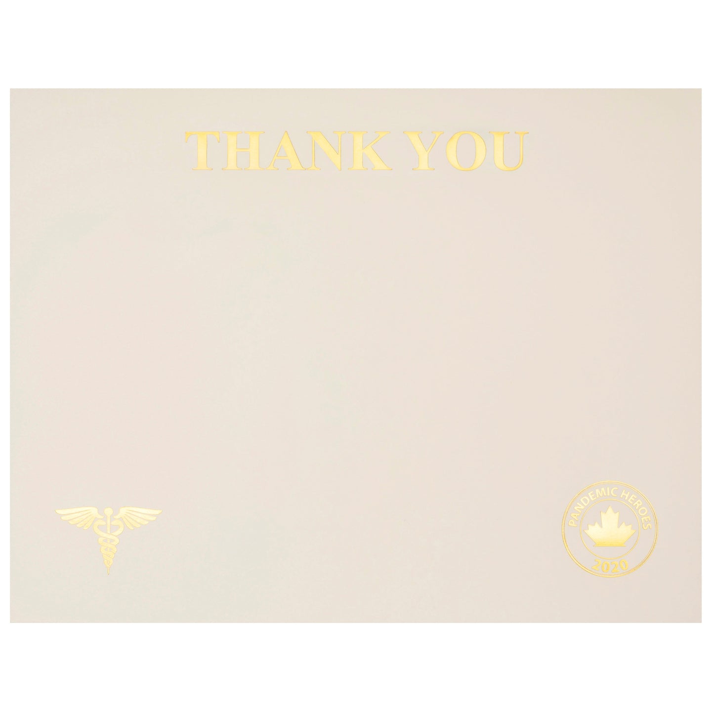 St. James® Premium Weight "Thank You 2020" Certificates, Gold Foil, Ivory, 65 lb, 8.5 x 11", Pack of 25