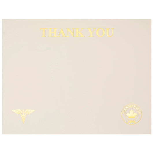 St. James® Premium Weight "Thank You 2020" Certificates, Gold Foil, Ivory, 65 lb, 8.5 x 11", Pack of 25