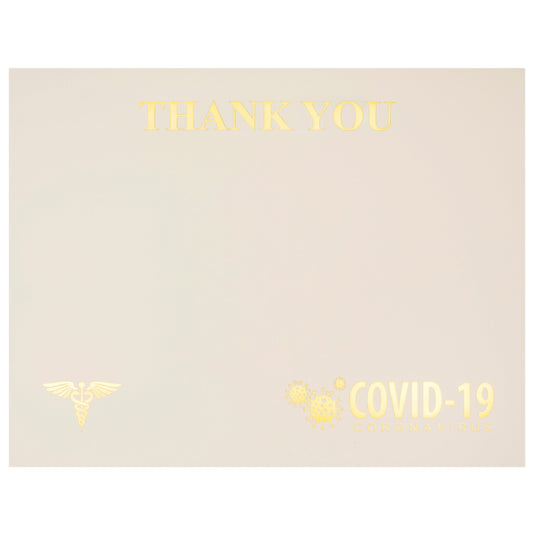 St. James® Premium Weight "Thank You" Certificates, Gold Foil, Ivory, 65 lb, 8.5 x 11", Pack of 25