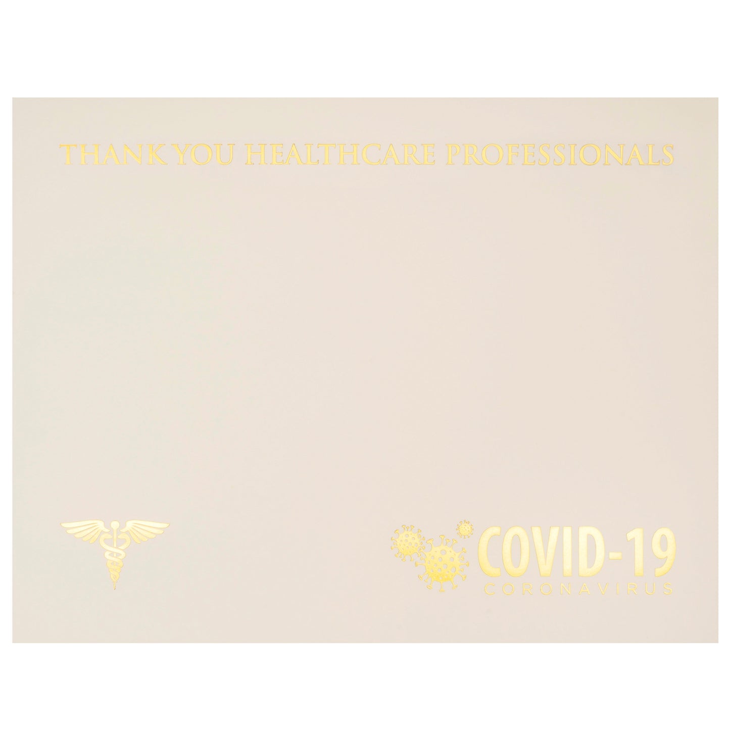 St. James® Premium Weight "Healthcare Professionals" Certificates, Gold Foil, Ivory, 65 lb, 8.5 x 11", Pack of 25