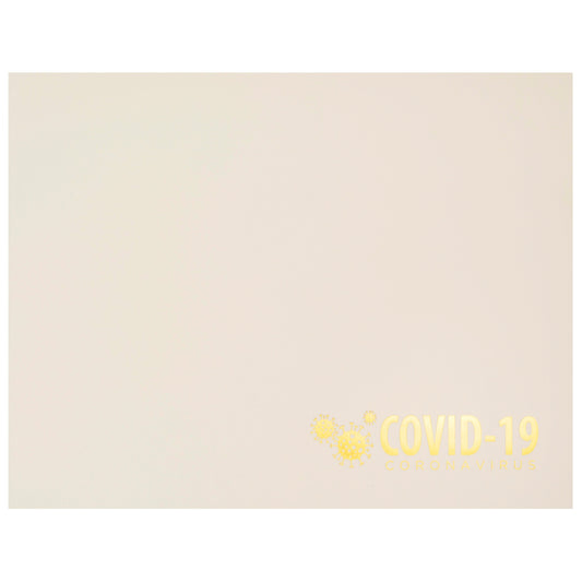 St. James® Premium Weight COVID-19 Certificates, Gold Foil, Ivory, 65 lb, 8.5 x 11", Pack of 25