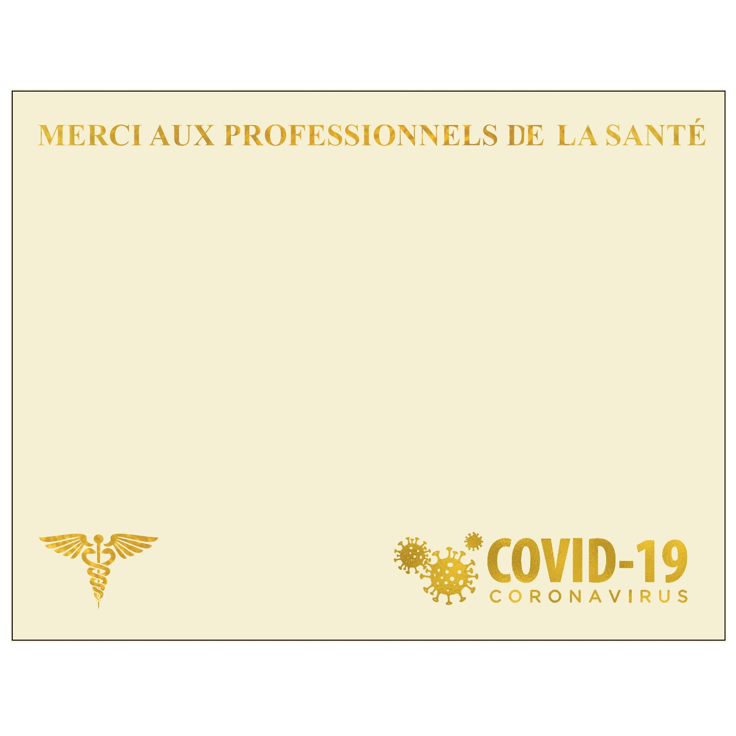 St. James® Premium Weight "Professionnels de la santé" Certificates, Gold Foil, Ivory, 65 lb, 8.5 x 11", Pack of 25