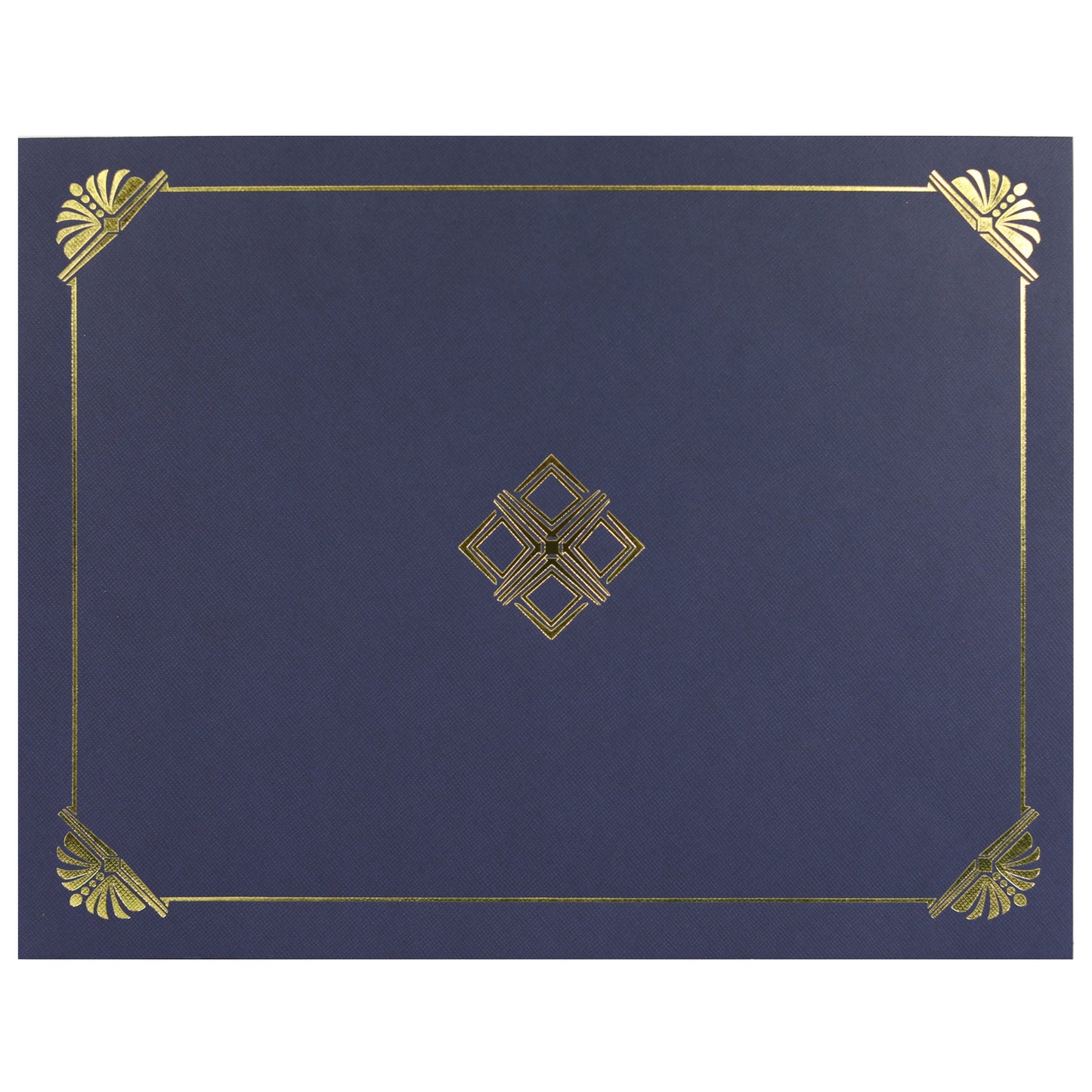 St. James® Certificate Holders/Document Covers/Diploma Holders, Navy Blue, Gold Foil, Linen Finish, Pack of 5
