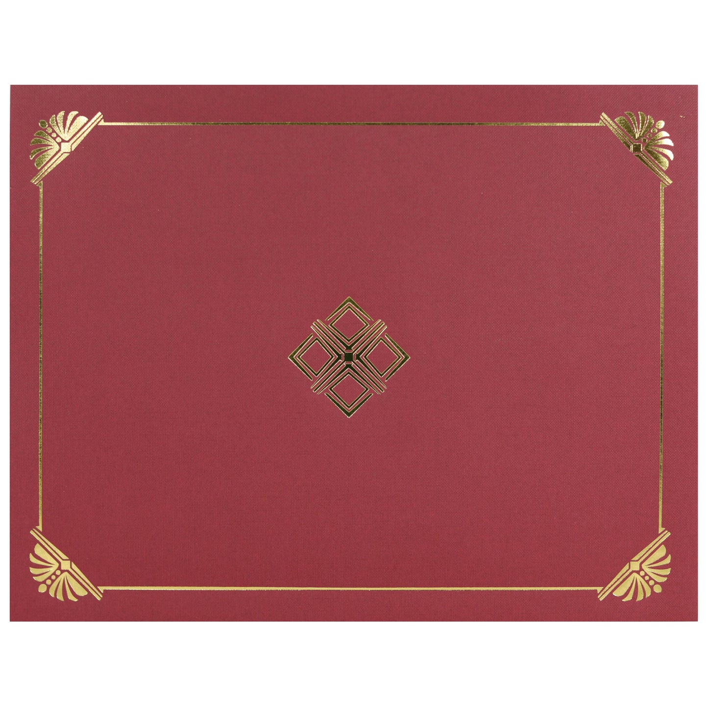 St. James® Certificate Holders/Document Covers/Diploma Holders, Red, Gold Foil, Linen Finish, Pack of 5