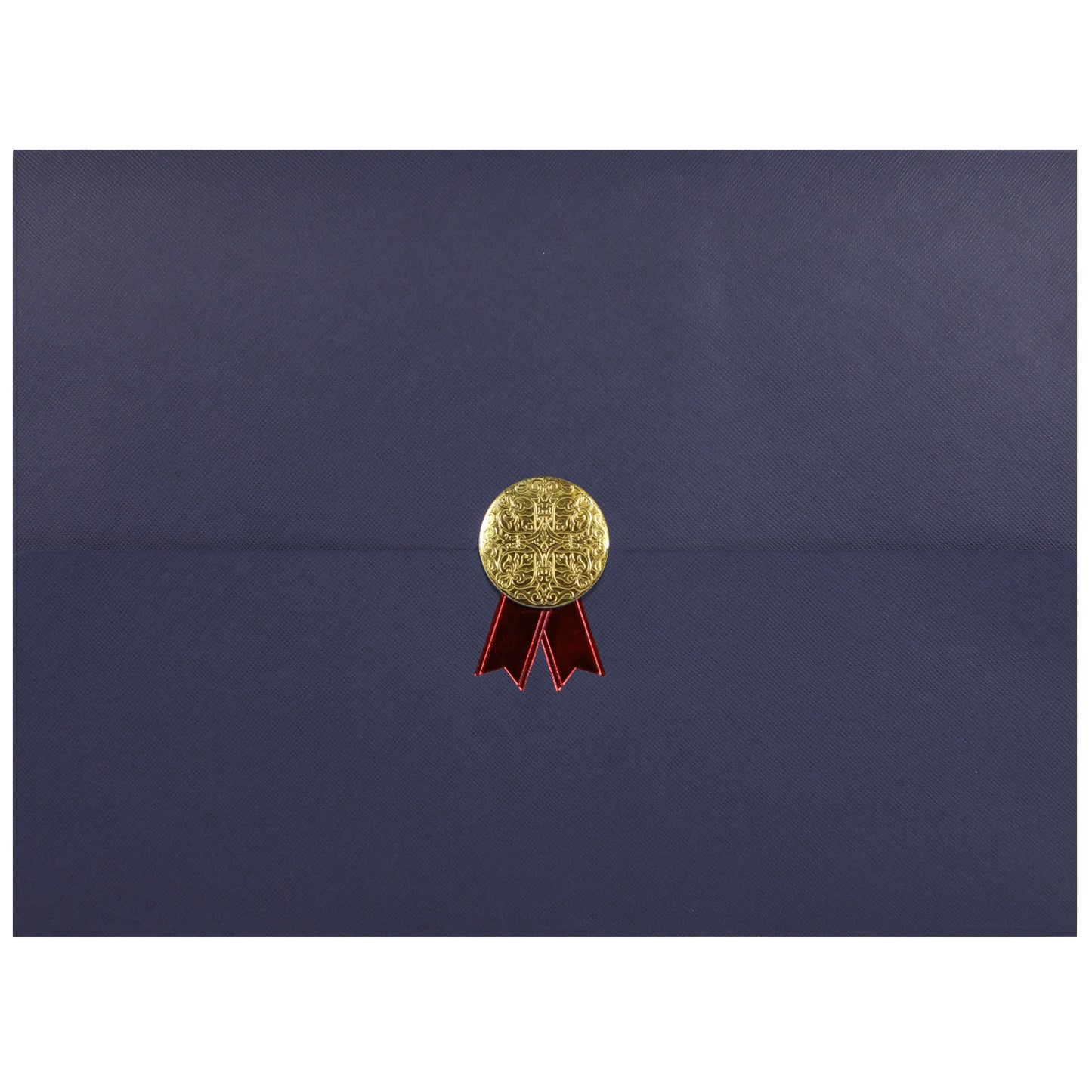 St. James® Certificate Holders/Document Covers/Diploma Holders, Navy Blue, Gold Award Seal with Red Ribbon, Pack of 5