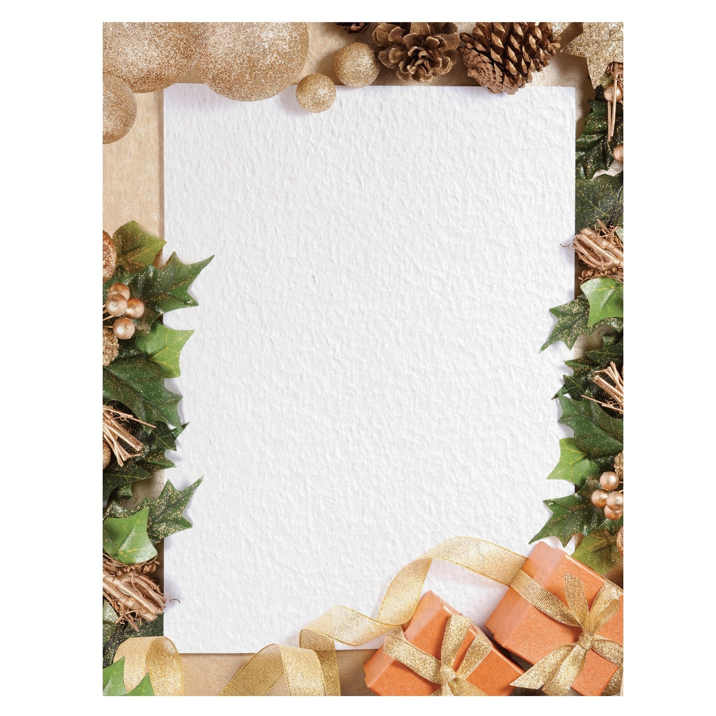St. James® Holiday Collection, Festive Ivy, 8.5 x 11", 24 lb, 25 sheets/pk