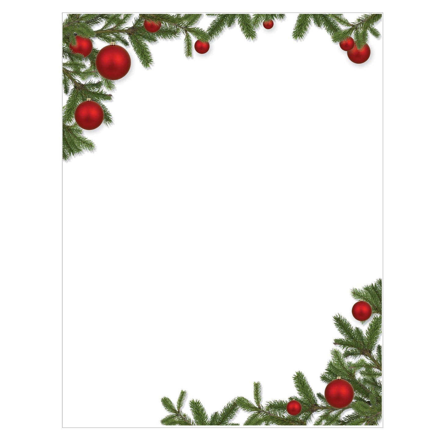 St. James® Holiday Collection, Fir Branches, 8.5 x 11", 24 lb, 25 sheets/pk